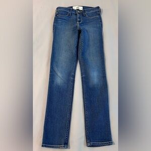 Hollister Size 5‎ 27 Womens Jeans Jeggings Mid Rise Skinny Stretch Dark Wash